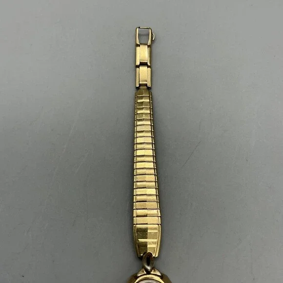 Vintage Caravelle Womens Watch 15mm White Dial Gold Tone Manual Wind 6.5" - Picture 6 of 14